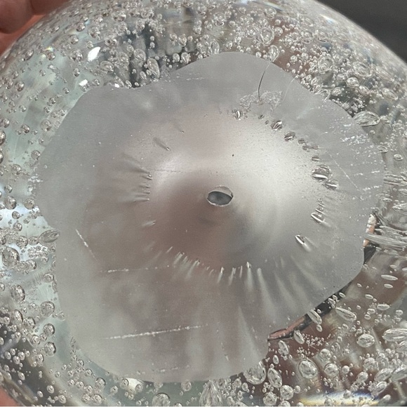 Murano Style Clear Glass Bird Paperweight Controlled Bubbles Art Glass Bird - Picture 15 of 15